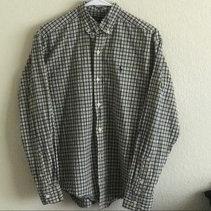 Plaid polo button down